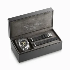 Flash Sale Automatikuhr mit 41 mm, schwarzem Zifferblatt und Akanthusmuster silberfarben Herren Uhren|Uhren